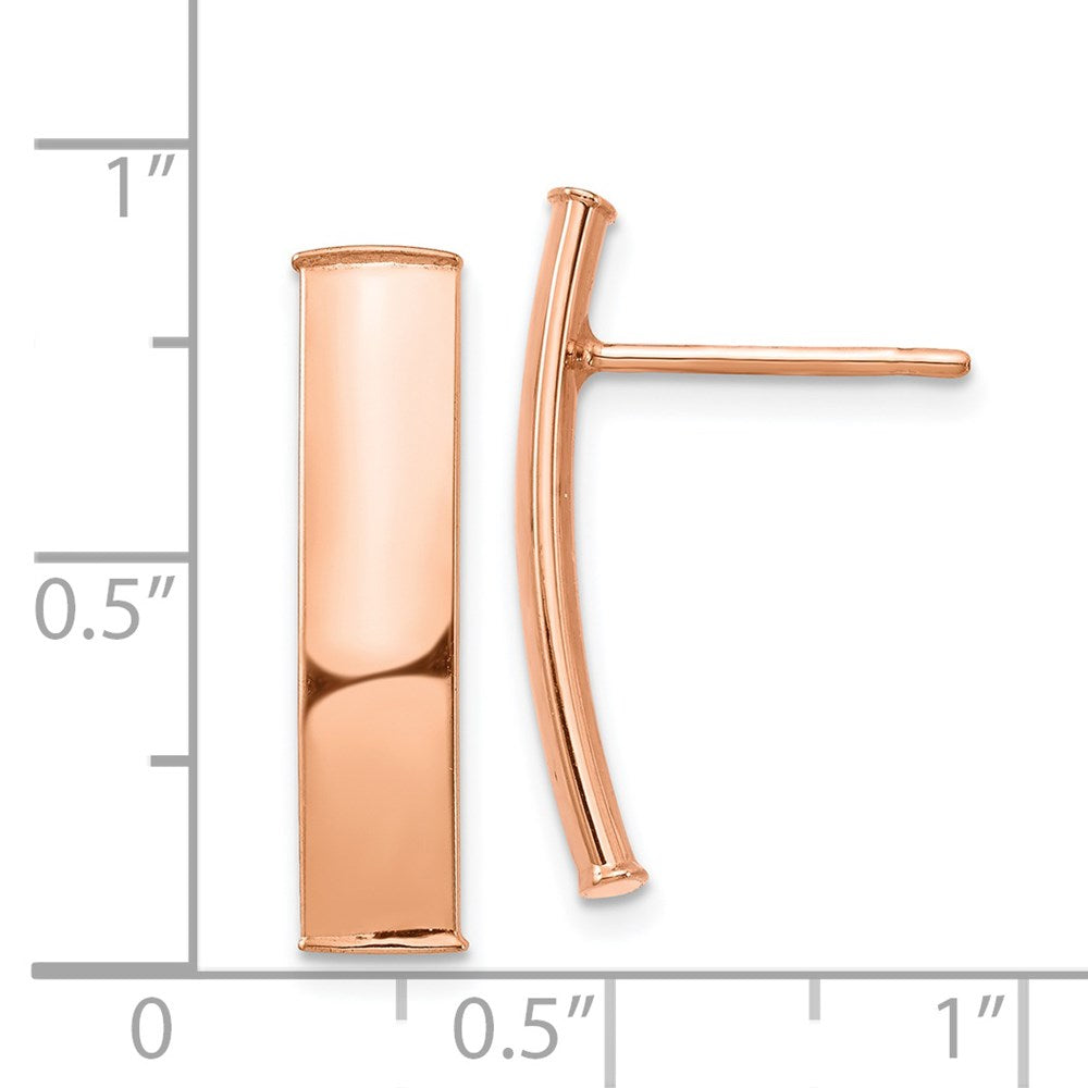 14k Rose Gold 5.04 mm Post Earrings (1.27 grams)