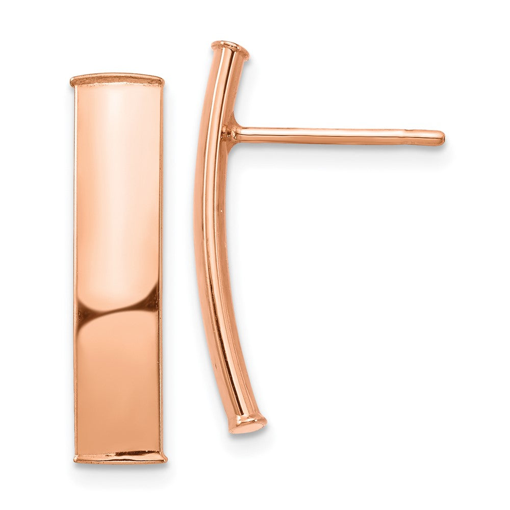 14k Rose Gold 5.04 mm Post Earrings (1.27 grams)