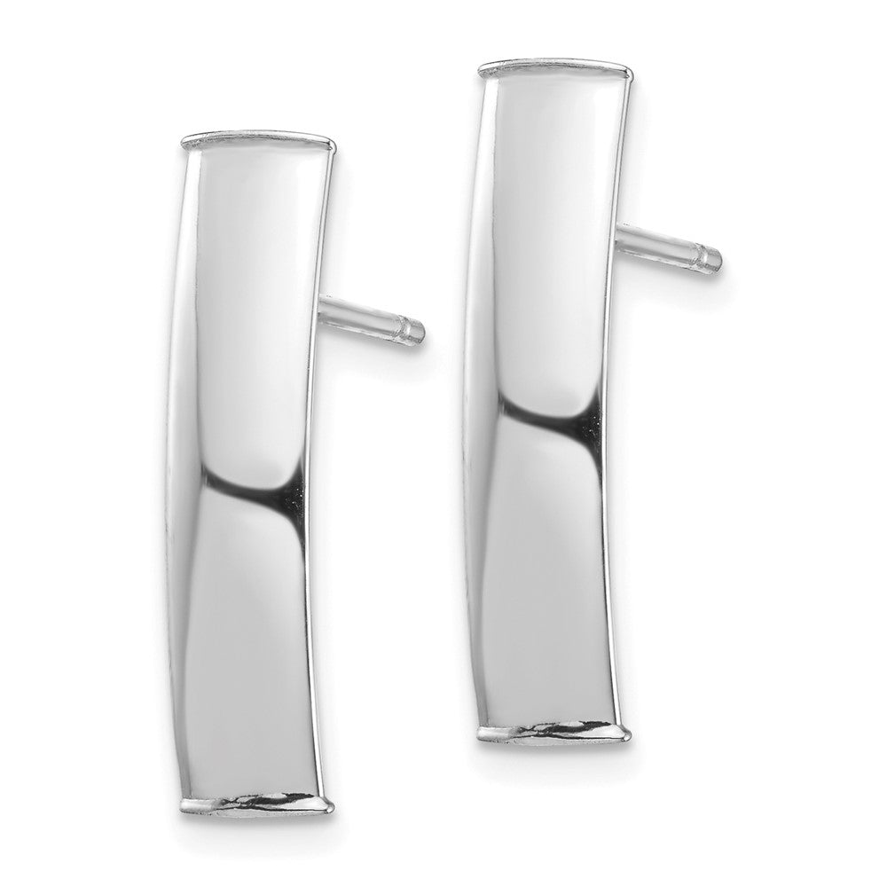 14k White Gold 5.28 mm Post Earrings (1.27 grams)