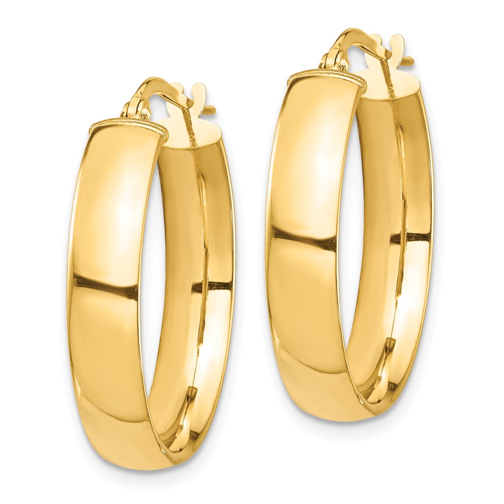 14k Yellow Gold 24.8 mm Hoop Earrings (2.61 grams)