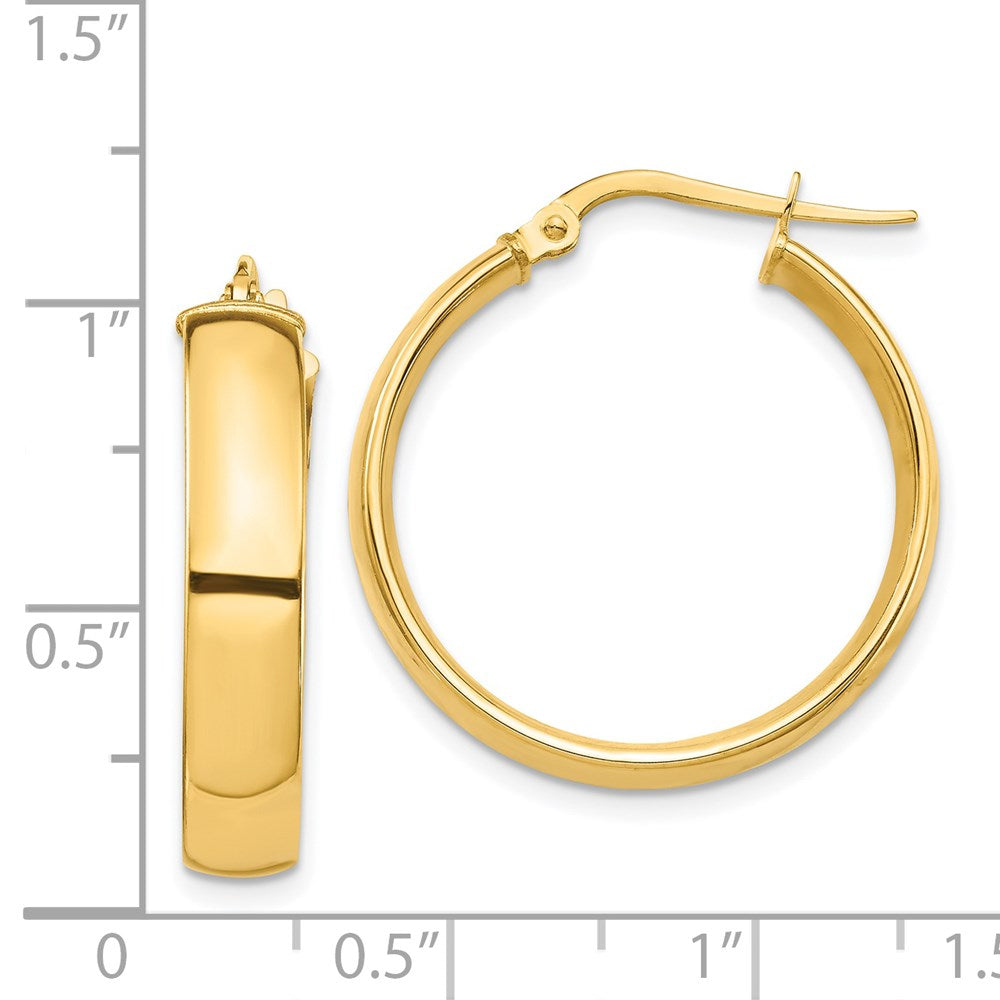14k Yellow Gold 24.8 mm Hoop Earrings (2.61 grams)