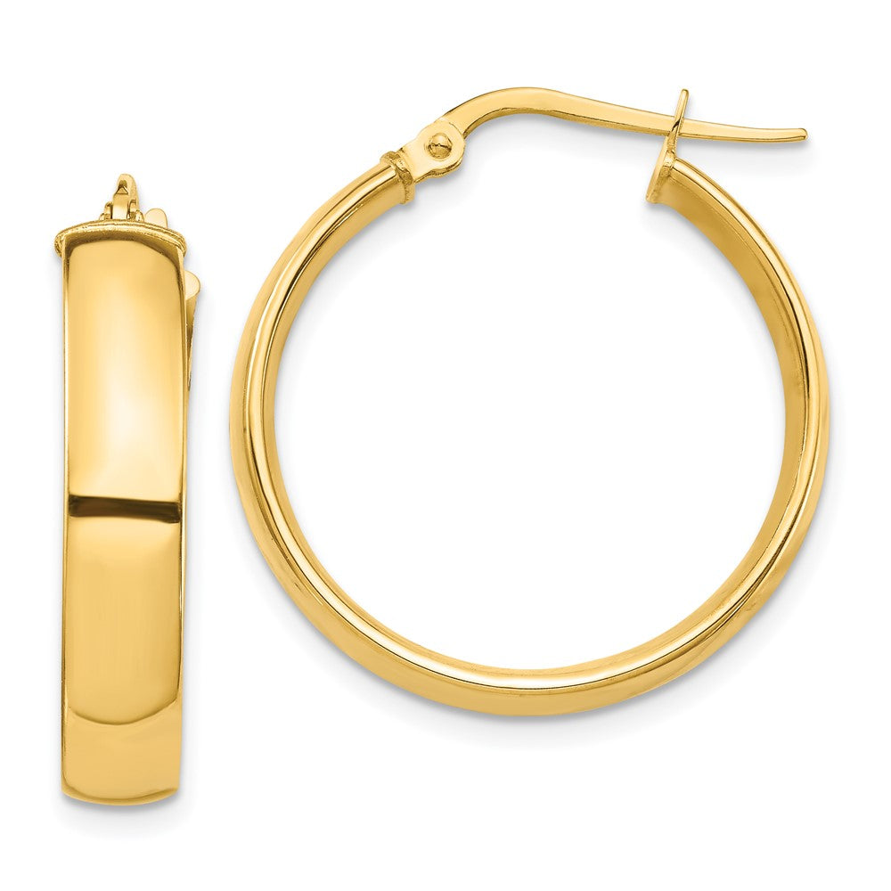 14k Yellow Gold 24.8 mm Hoop Earrings (2.61 grams)