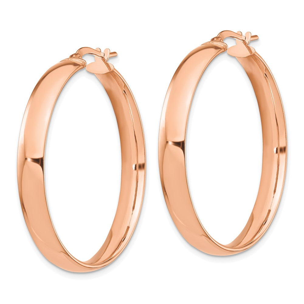 14k Rose Gold 32.65 mm Hoop Earrings (3.58 grams)