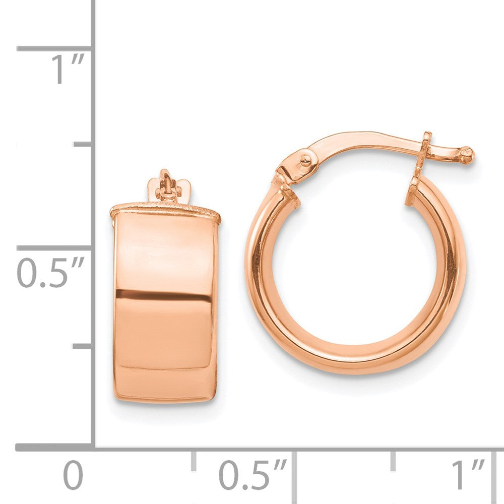 14k Rose Gold 14 mm Hoop Earrings (2.08 grams)