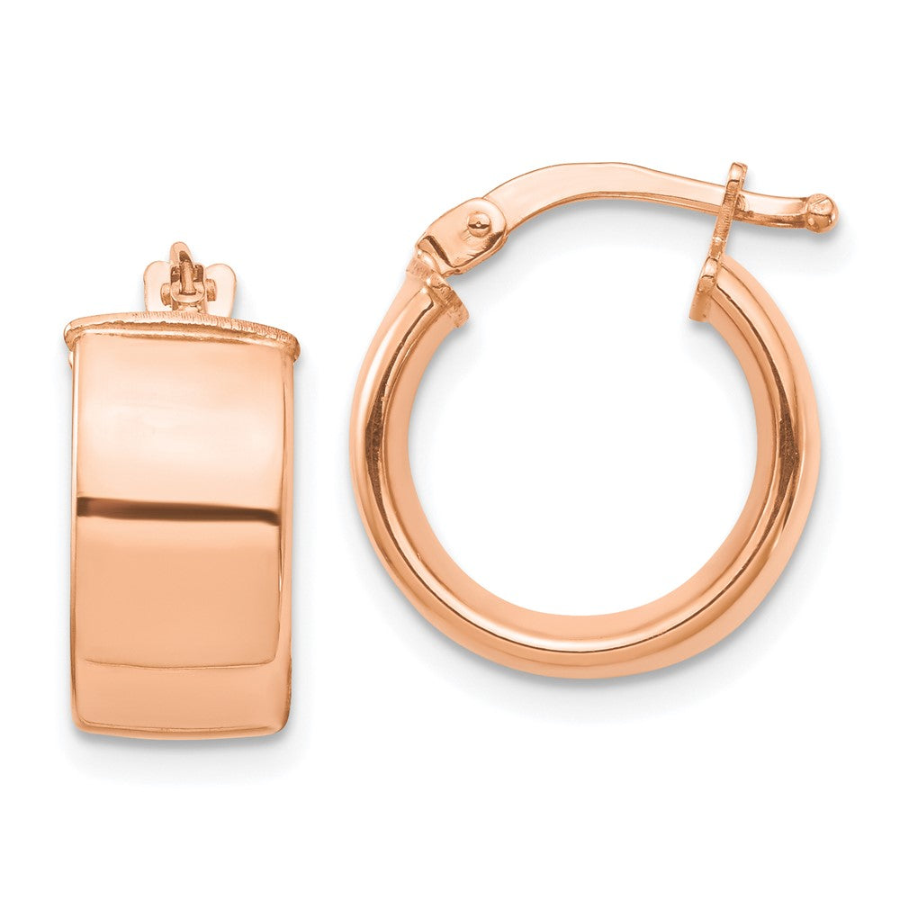 14k Rose Gold 14 mm Hoop Earrings (2.08 grams)