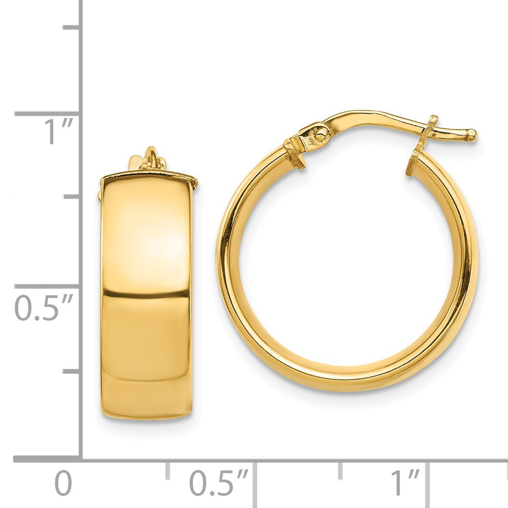 14k Yellow Gold 19 mm Hoop Earrings (2.7 grams)