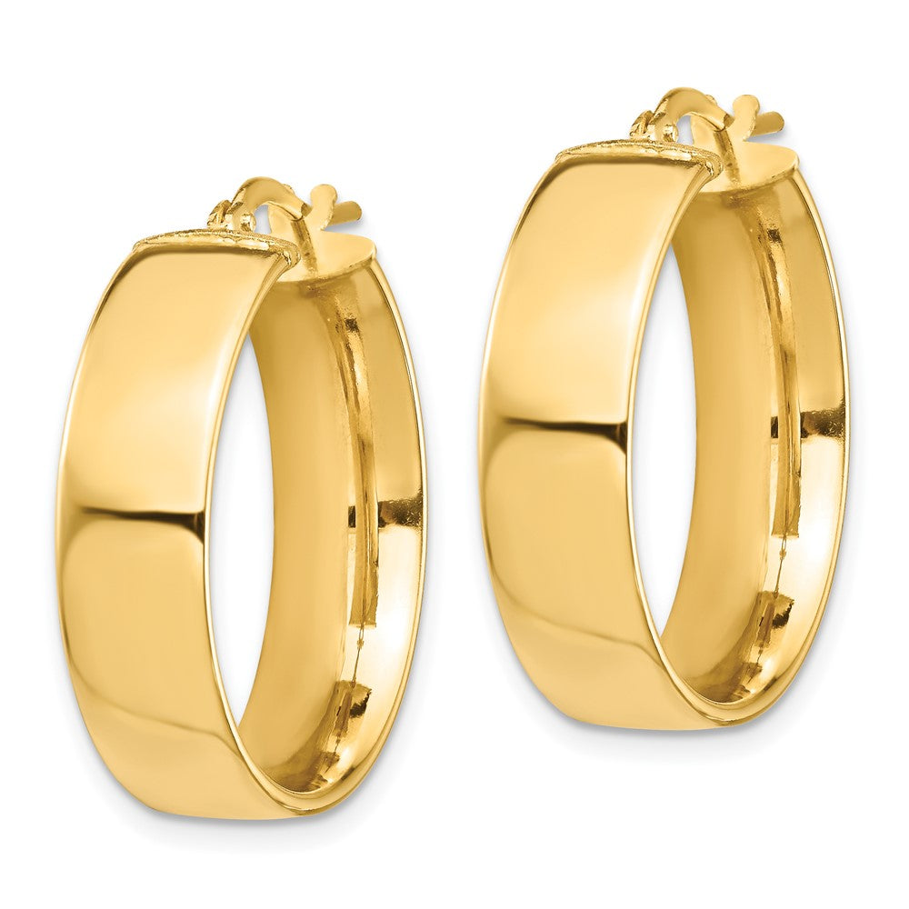 14k Yellow Gold 24 mm Hoop Earrings (3.56 grams)