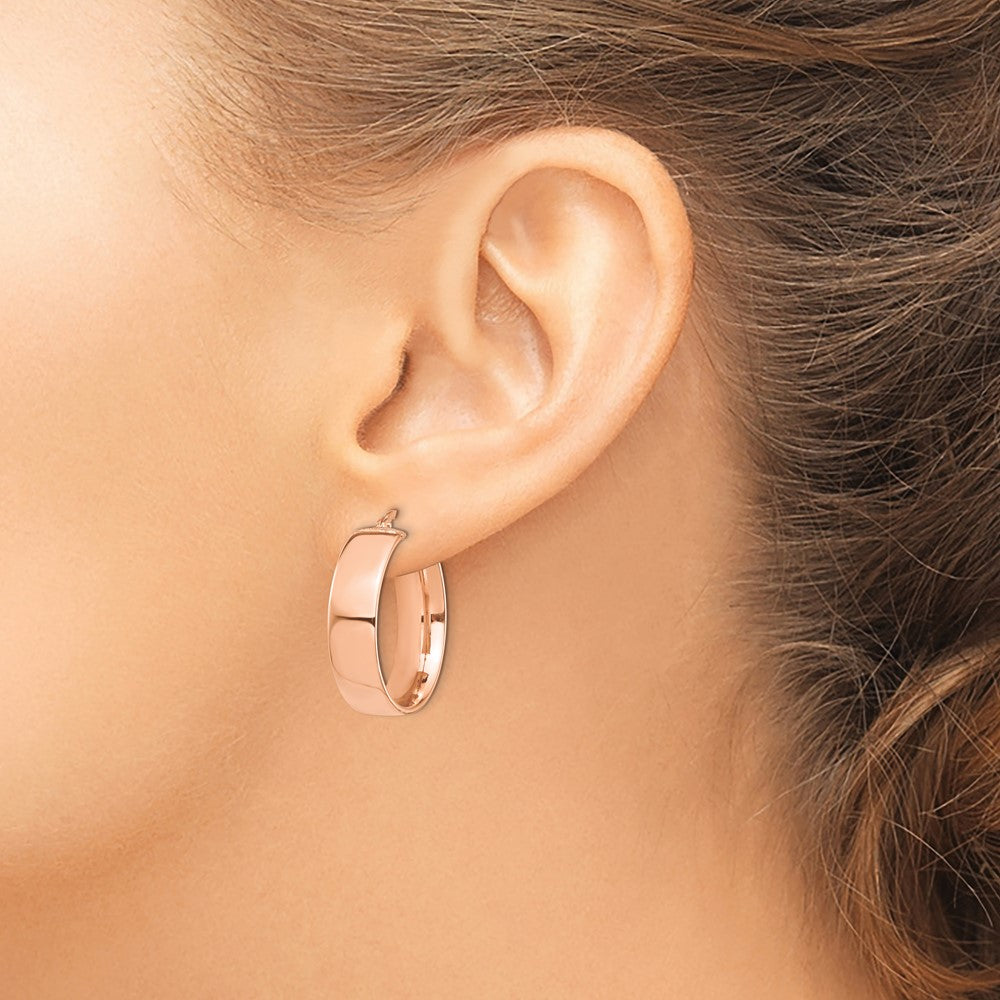 14k Rose Gold 24 mm Hoop Earrings (3.69 grams)