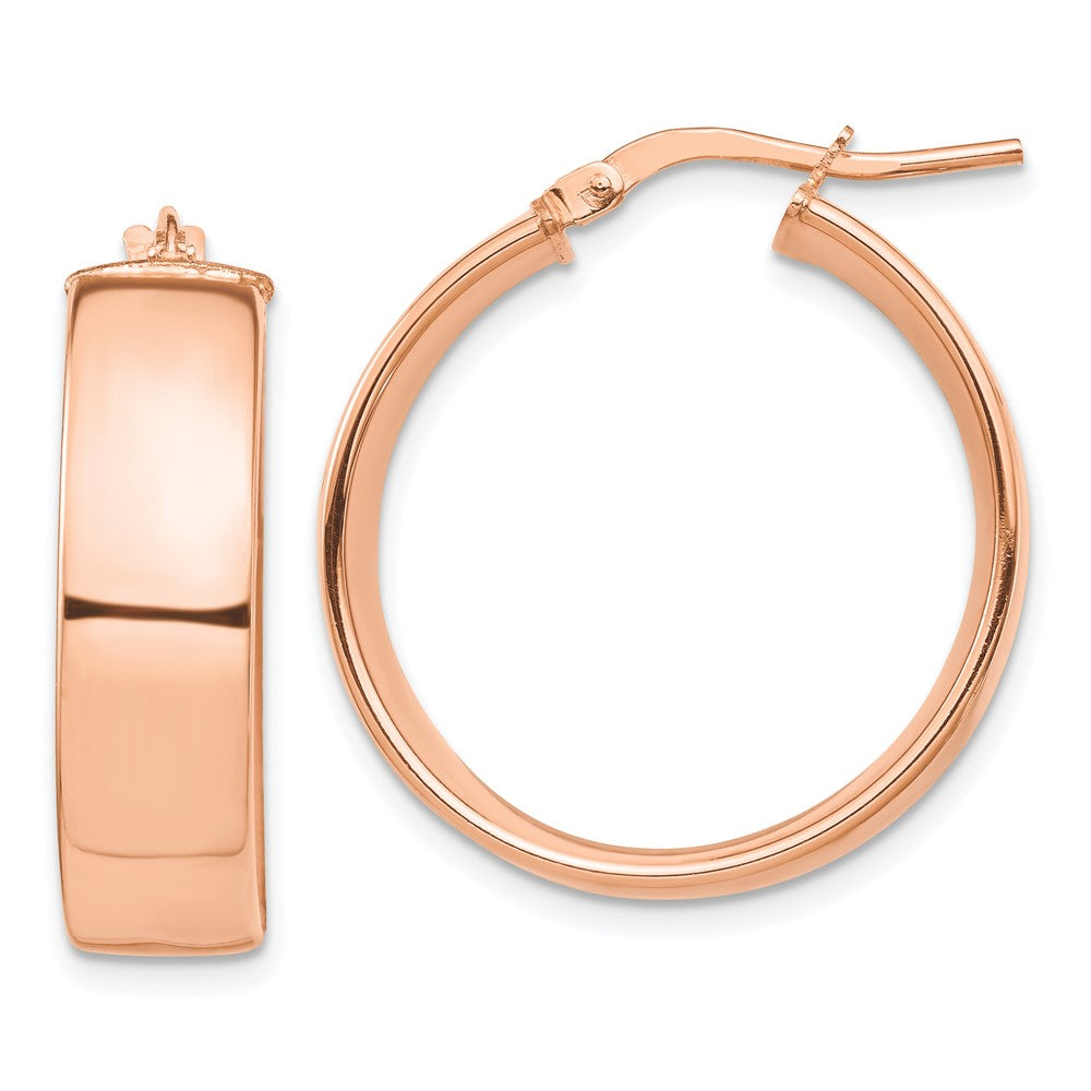 14k Rose Gold 24 mm Hoop Earrings (3.69 grams)