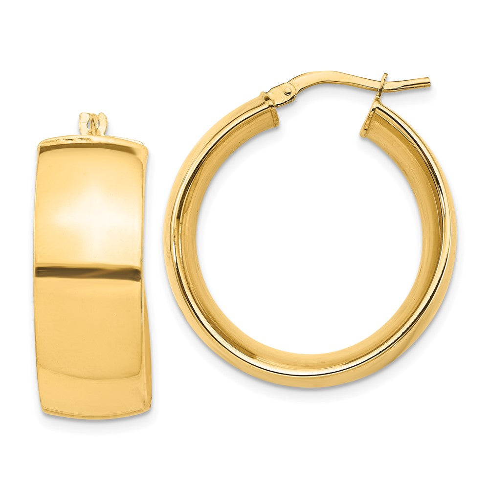 14k Yellow Gold 25.65 mm Hoop Earrings (7.45 grams)