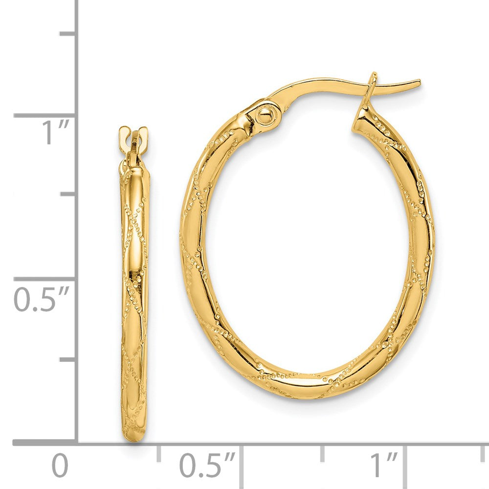 14k Yellow Gold 2 mm  Hoop Earrings (1.14 grams)