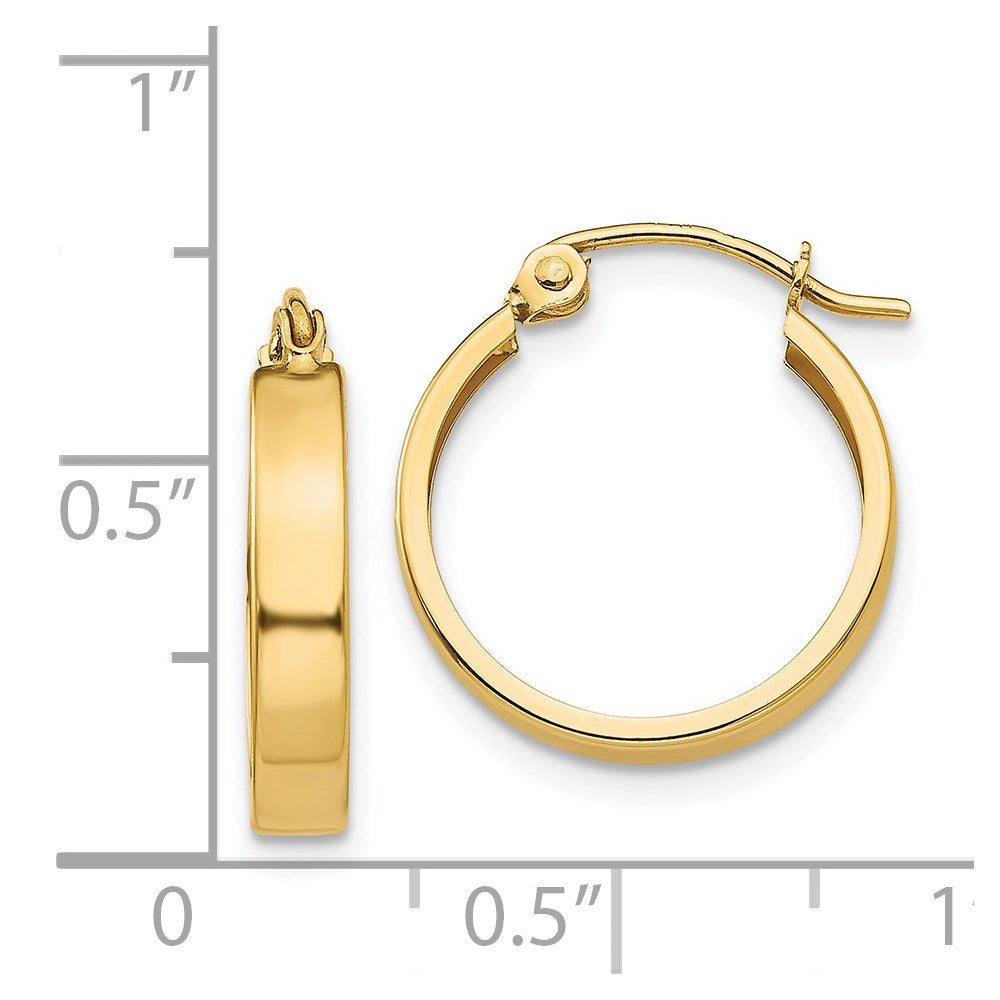 14k Yellow Gold 16 mm Hoop Earrings (1.02 grams)