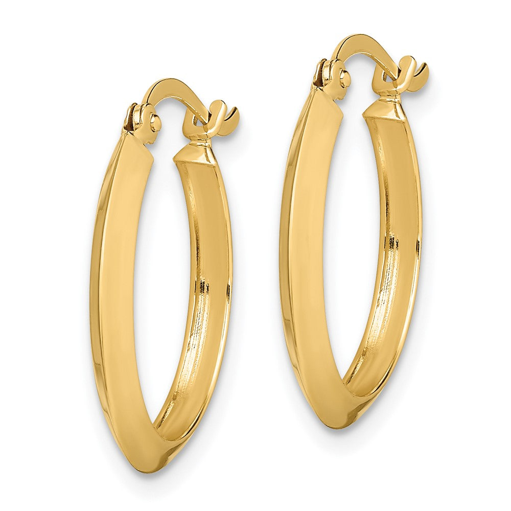 14k Yellow Gold 18.8 mm Polished Hoop Earrings (1.25 grams)