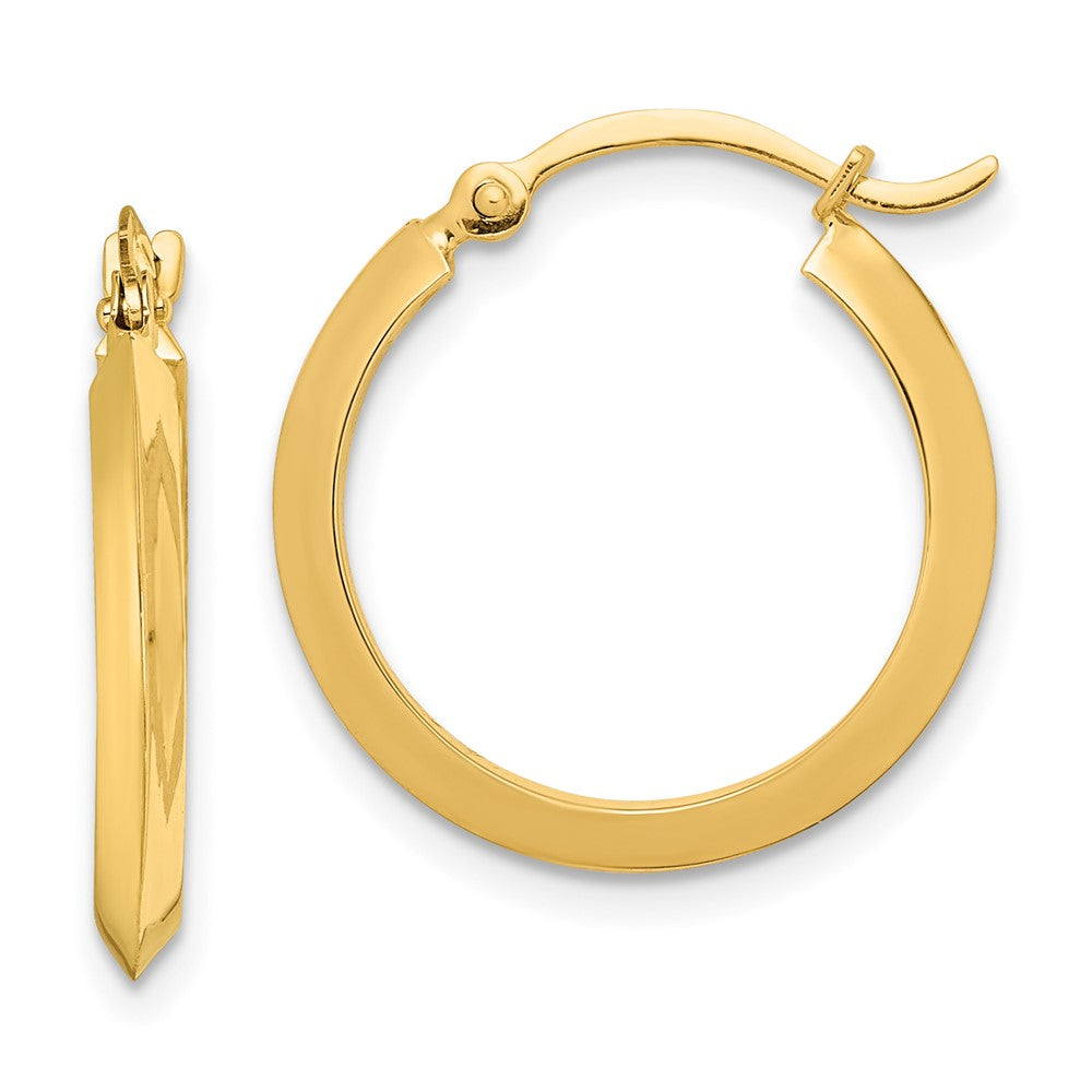 14k Yellow Gold 18.8 mm Polished Hoop Earrings (1.25 grams)