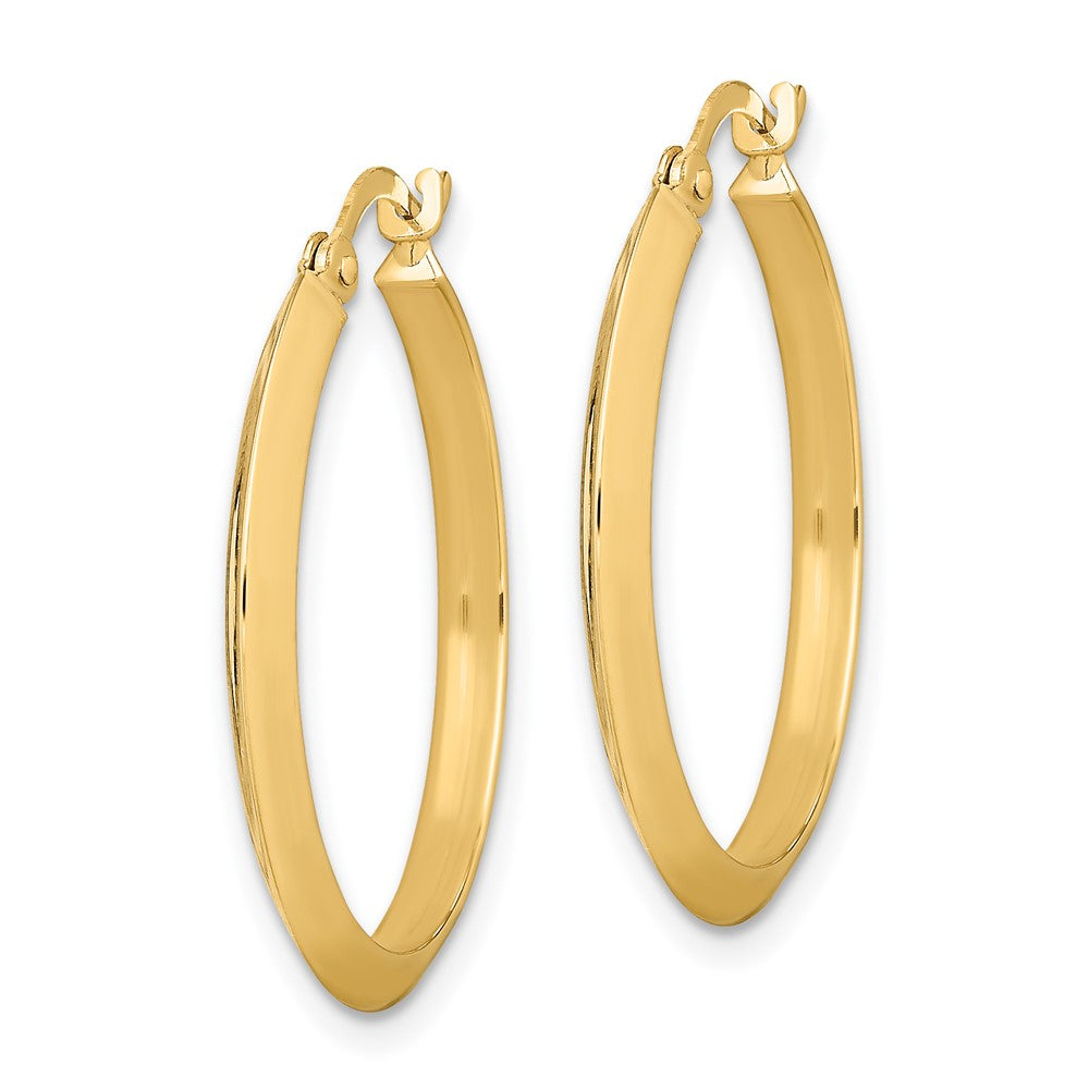 14k Yellow Gold 25 mm Polished Hoop Earrings (1.58 grams)