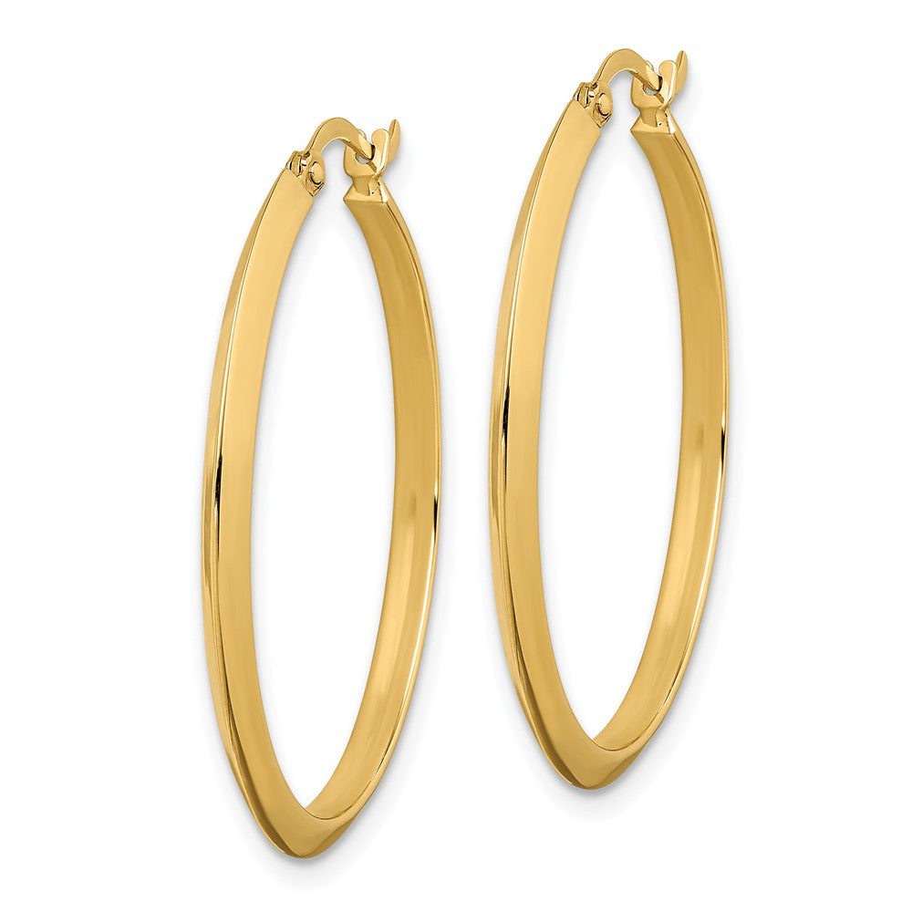 14k Yellow Gold 31.75 mm Polished Hoop Earrings (2.02 grams)