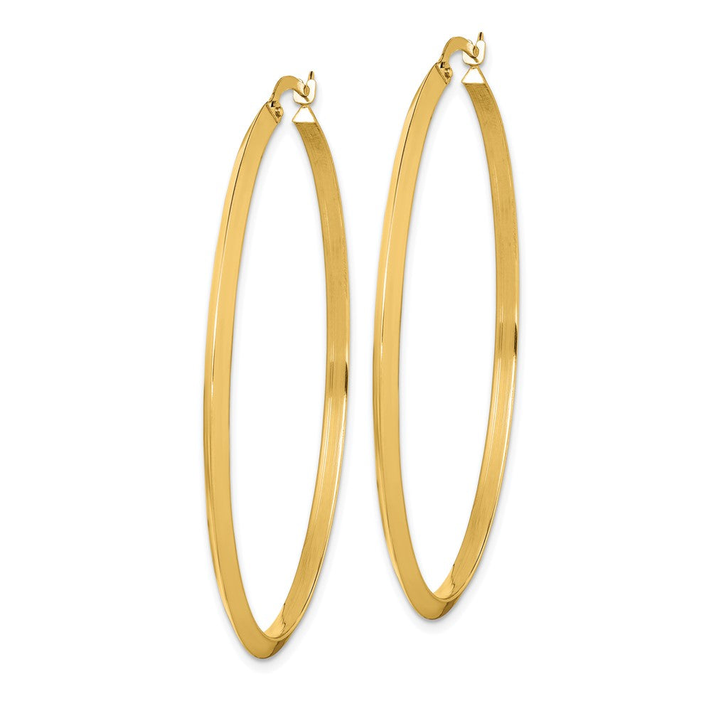 14k Yellow Gold 50.75 mm Polished Hoop Earrings (3.15 grams)