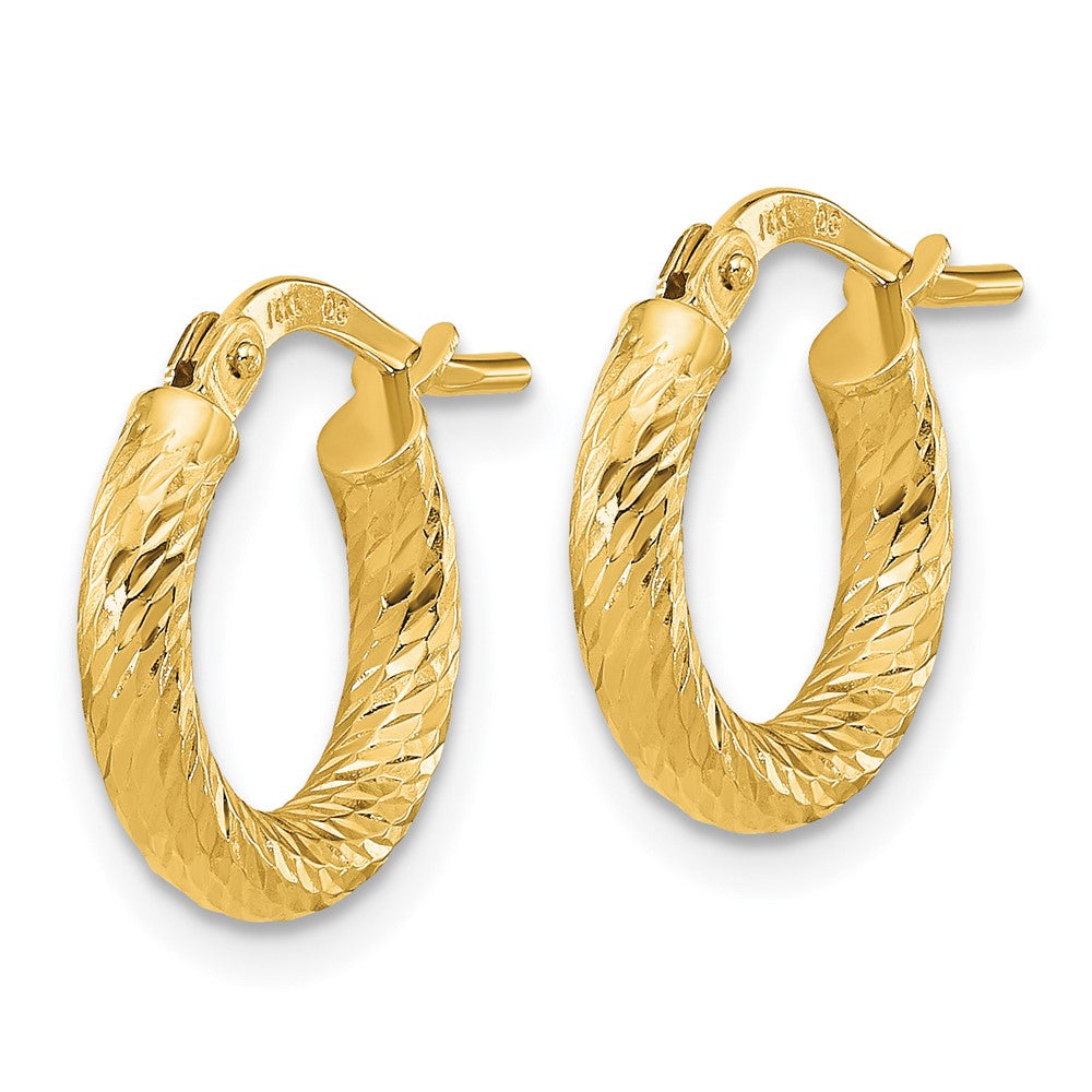 14k Yellow Gold 12 mm Hoop Earrings (0.8 grams)