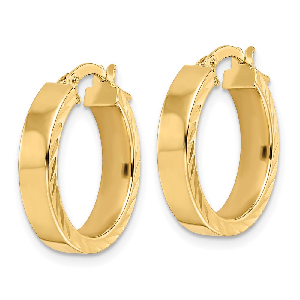14k Yellow Gold 18.85 mm Polished Hoop Earrings (1.87 grams)
