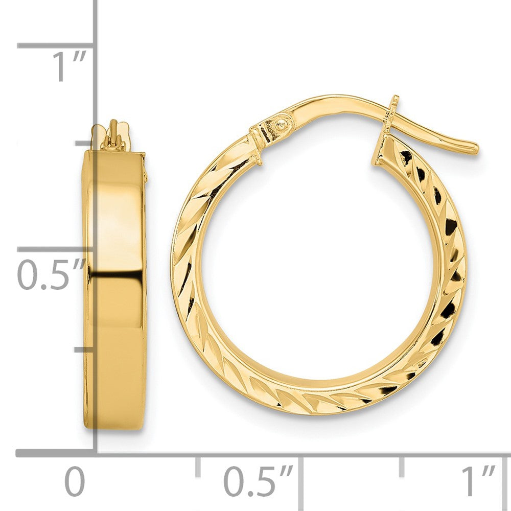 14k Yellow Gold 18.85 mm Polished Hoop Earrings (1.87 grams)