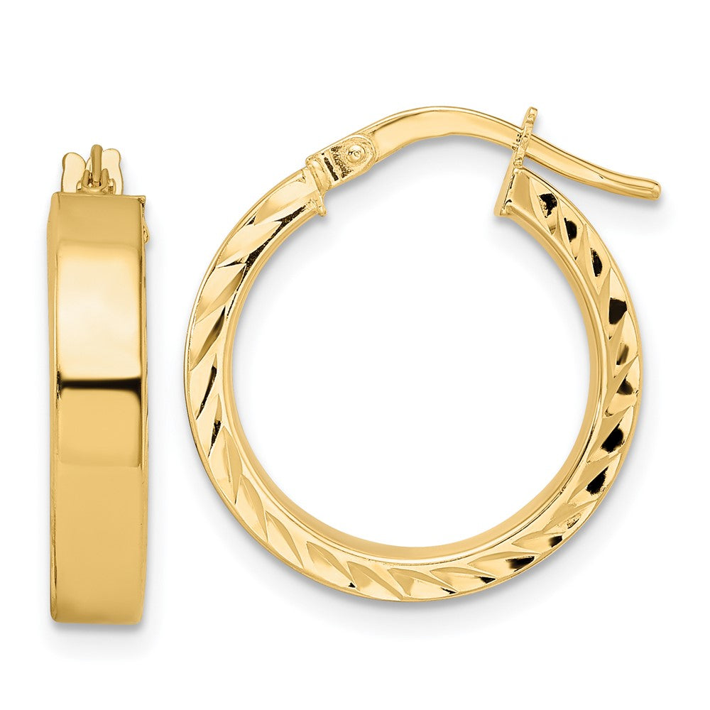 14k Yellow Gold 18.85 mm Polished Hoop Earrings (1.87 grams)