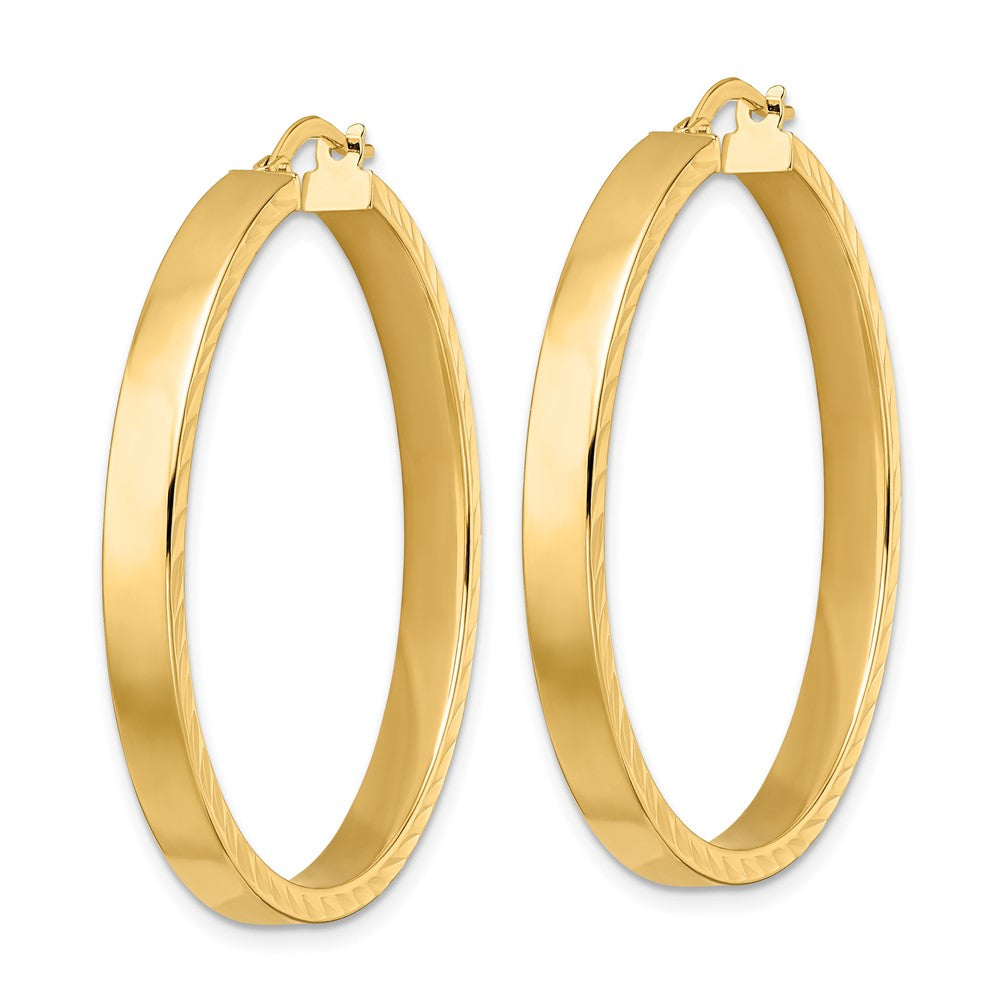 14k Yellow Gold 38.37 mm Polished Hoop Earrings (3.63 grams)