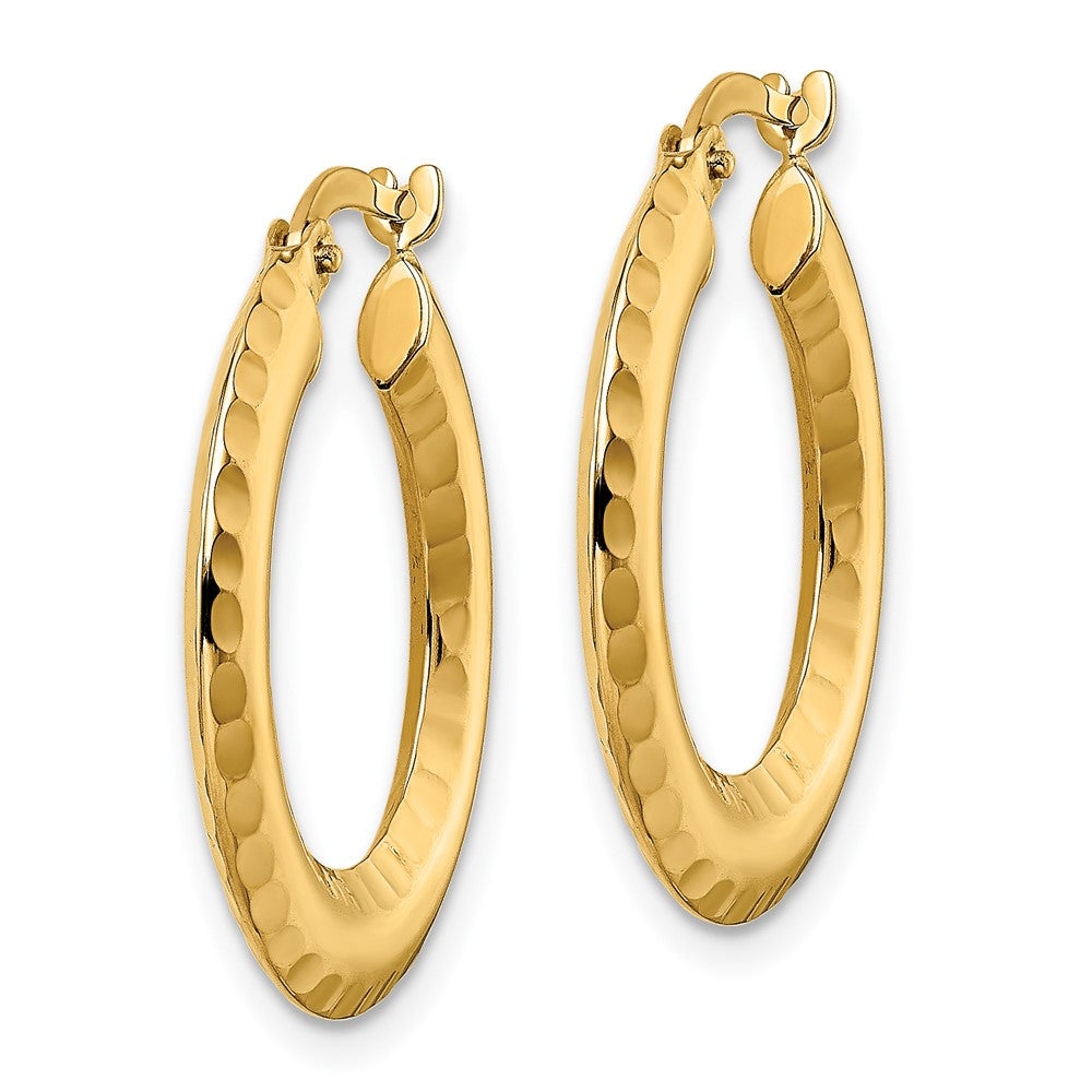 14k Yellow Gold 23.13 mm Round Hoop Earrings (2.32 grams)