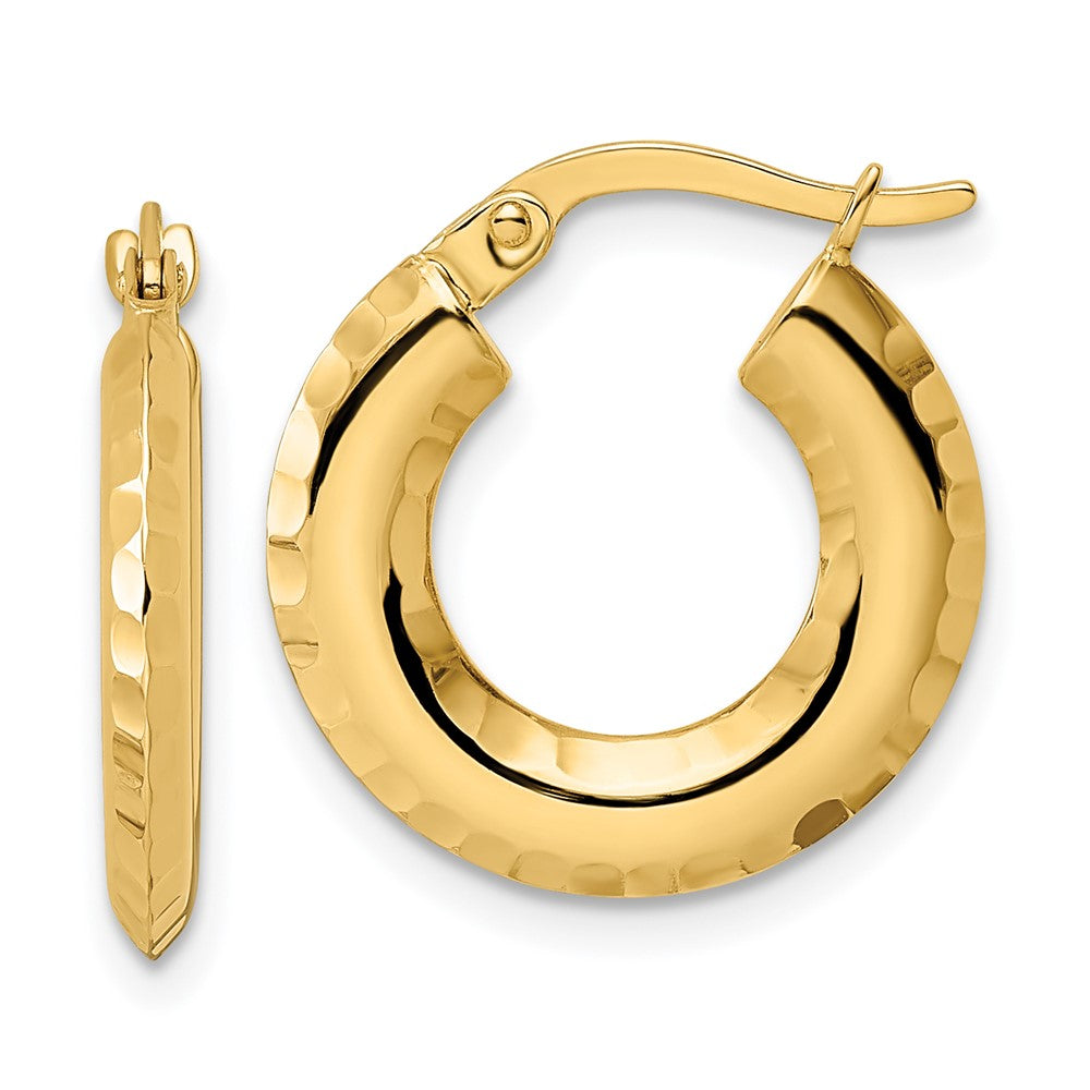 14k Yellow Gold 17.91 mm Round Hoop Earrings (1.74 grams)