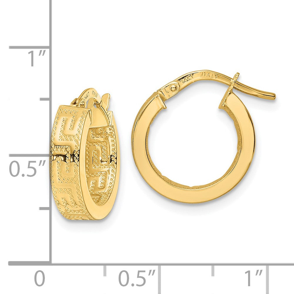 14k Yellow Gold 14.95 mm Polished Hoop Earrings (1.64 grams)