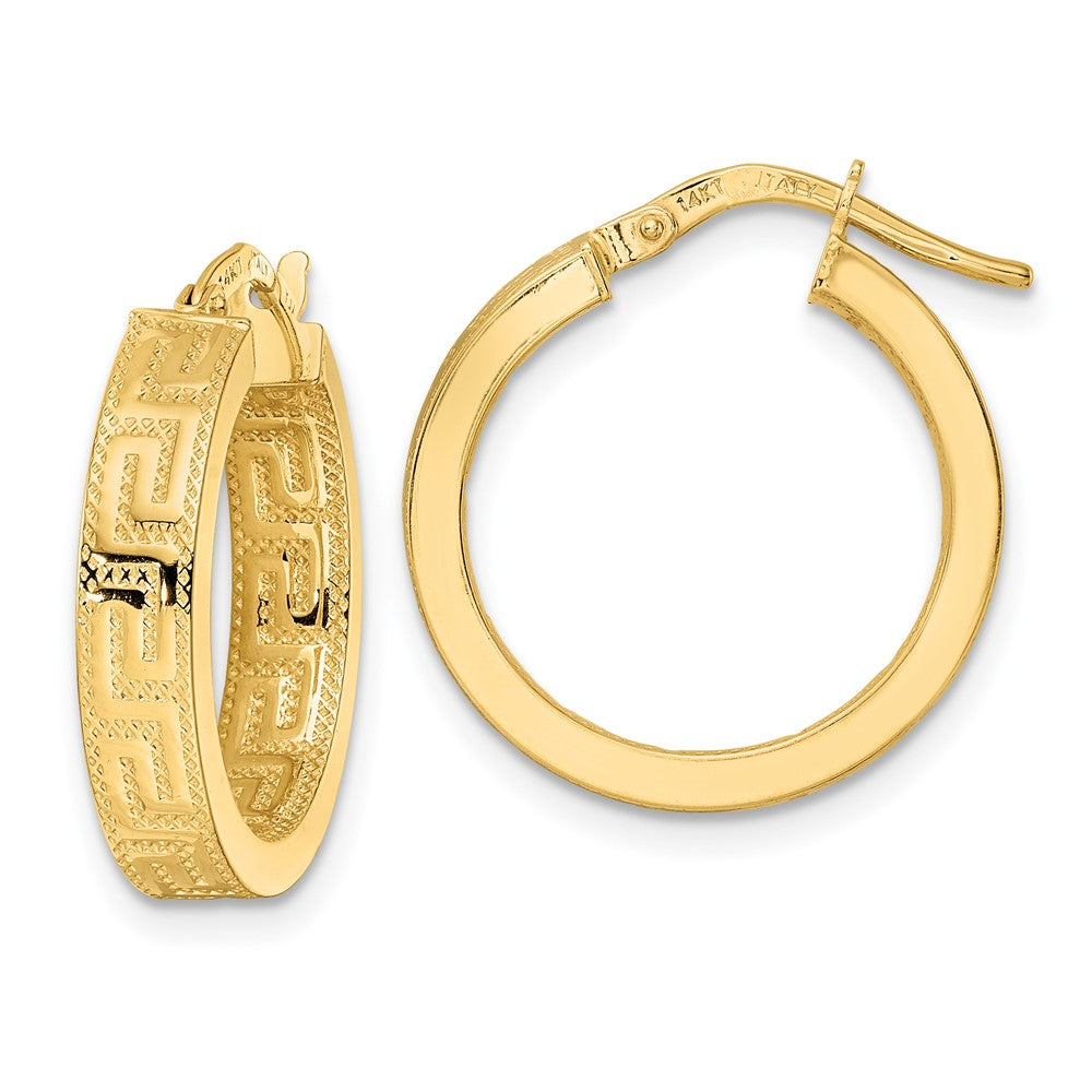 14k Yellow Gold 18.98 mm Polished Hoop Earrings (2.22 grams)