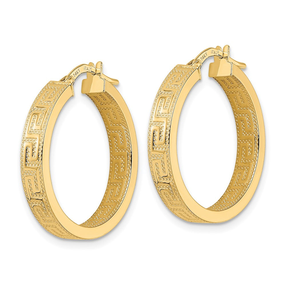 14k Yellow Gold 23.5 mm Polished Hoop Earrings (2.74 grams)