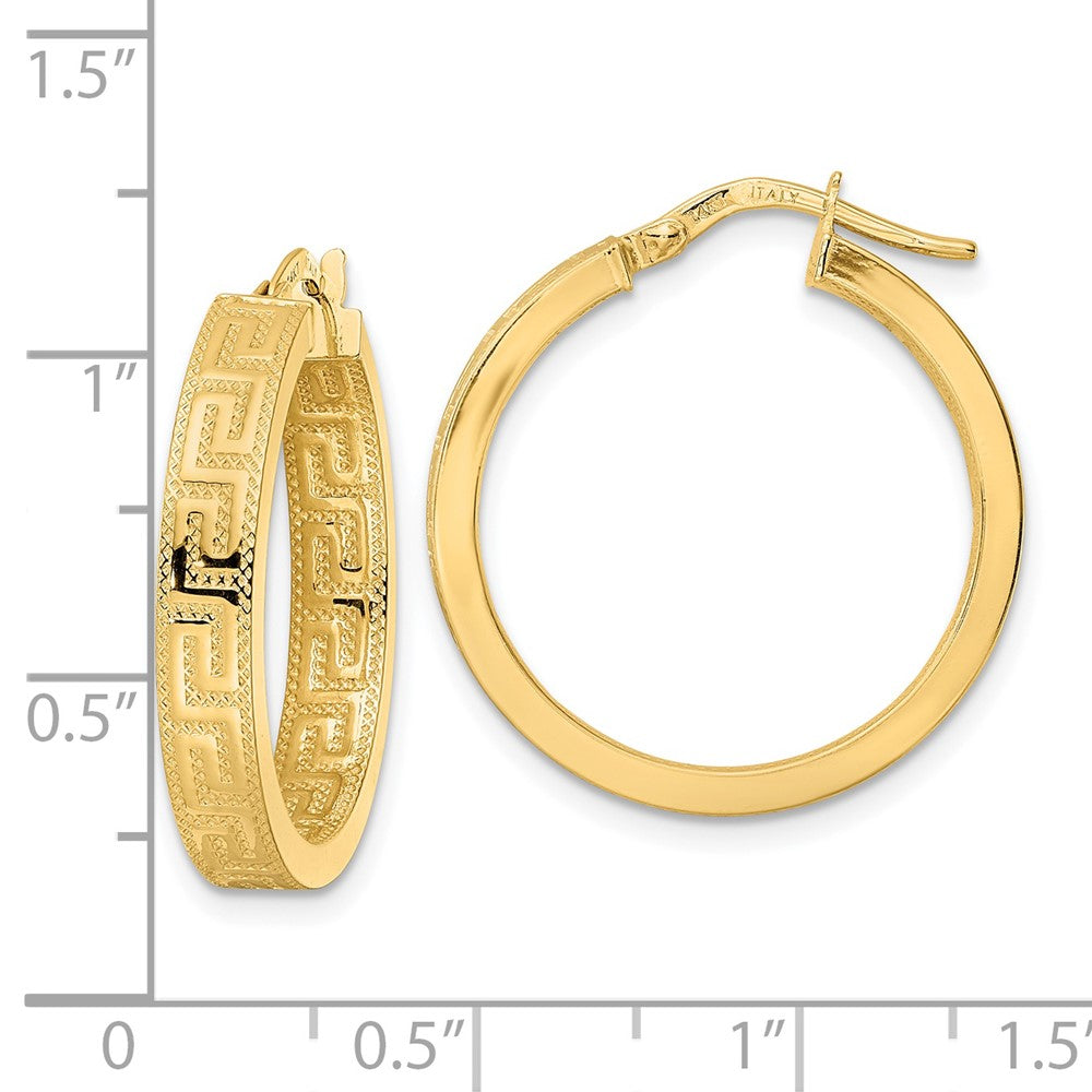 14k Yellow Gold 23.5 mm Polished Hoop Earrings (2.74 grams)