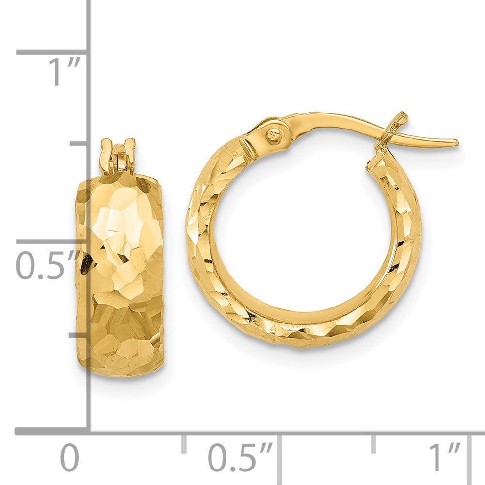 14k Yellow Gold 15.5 mm Hoop Earrings (2.68 grams)