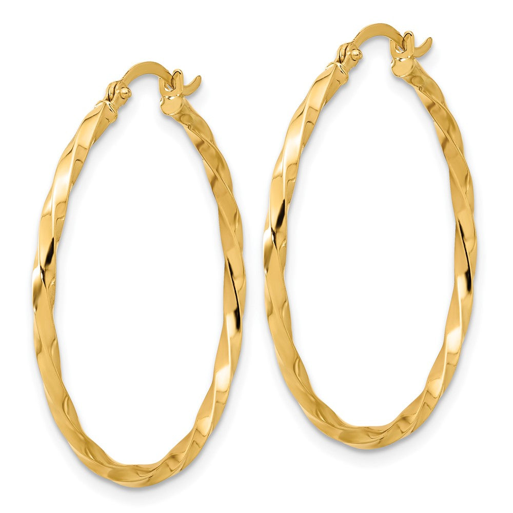 14k Yellow Gold 31.9 mm Hoop Earrings (1.37 grams)