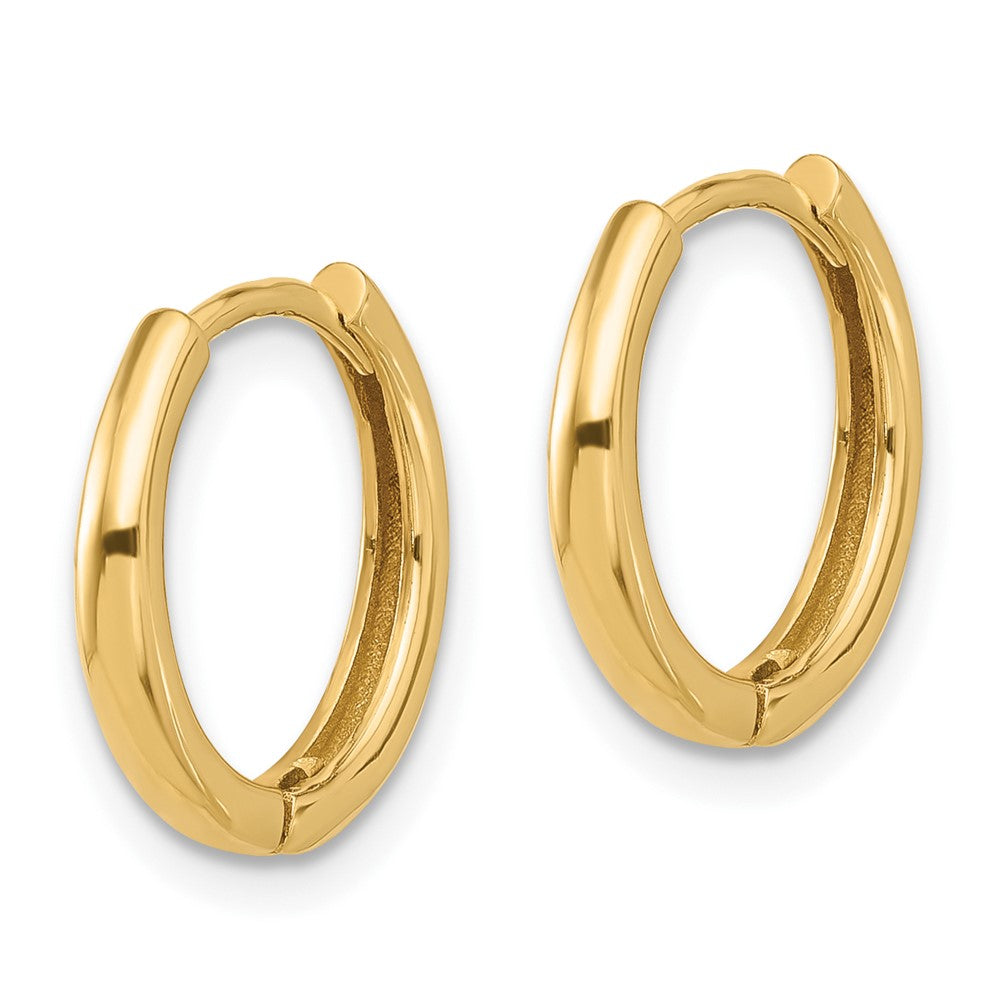 14k Yellow Gold 14.3 mm Polished Hinged Hoop Earrings (2.04 grams)