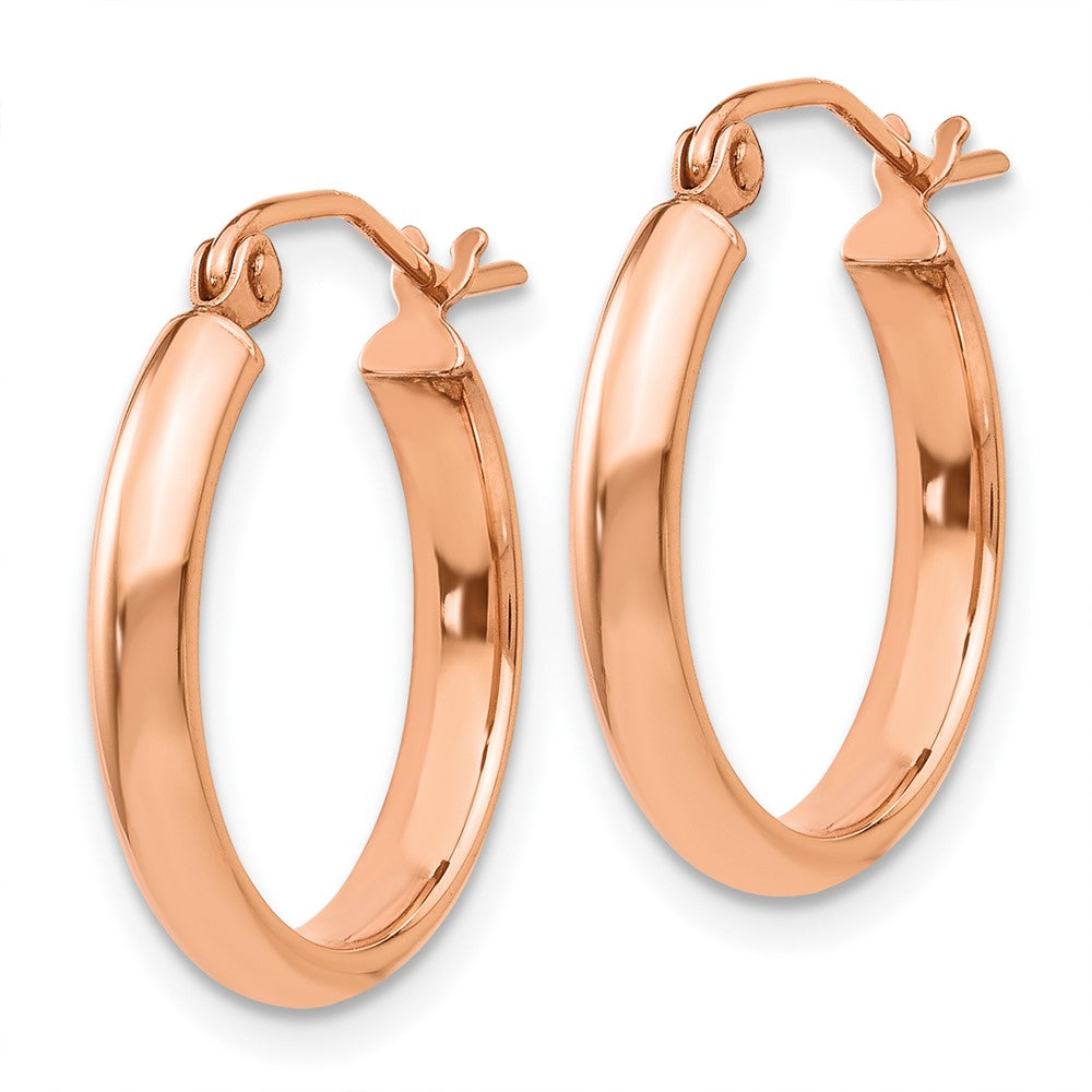 14k Rose Gold 2.75 mm Hoop Earrings (1.35 grams)