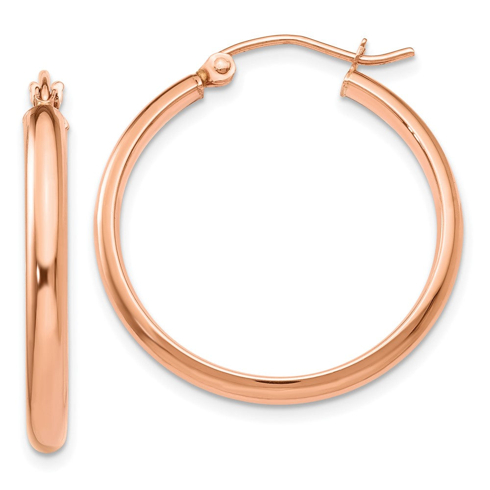 14k Rose Gold 2.75 mm Hoop Earrings (1.91 grams)