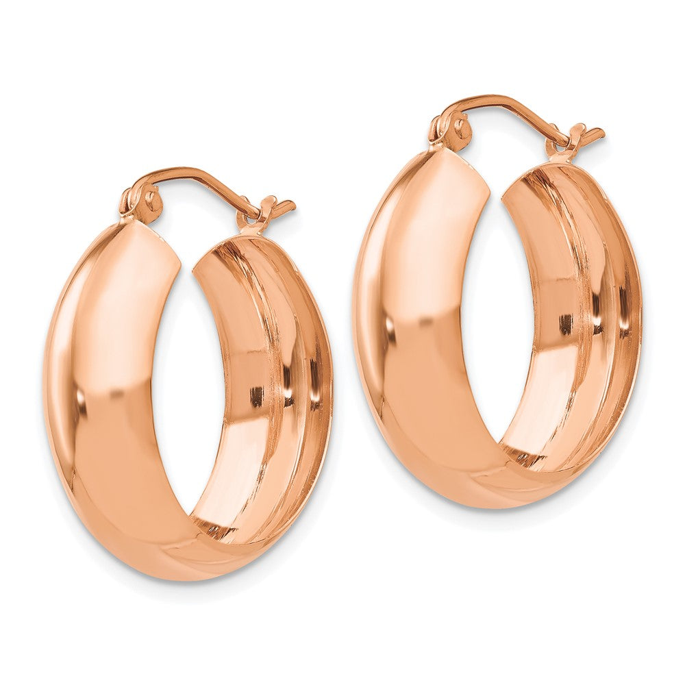 14k Rose Gold 7 mm Hoop Earrings (1.94 grams)