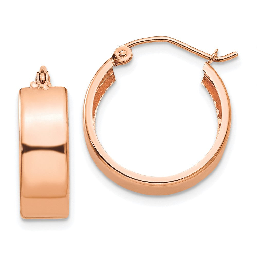 14k Rose Gold 5.5 mm Polished Hoop Earrings (1.67 grams)