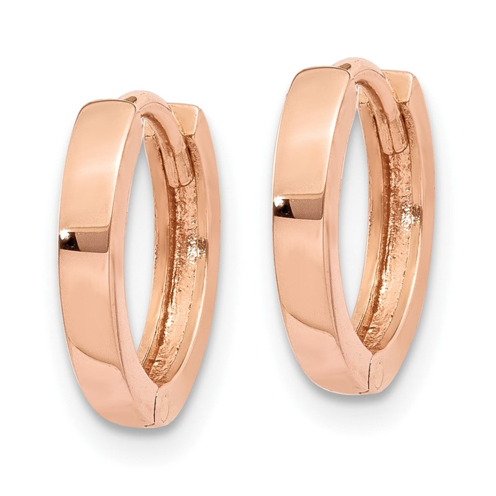 14k Rose Gold 2 mm Round Hinged Hoop Earrings (1.18 grams)