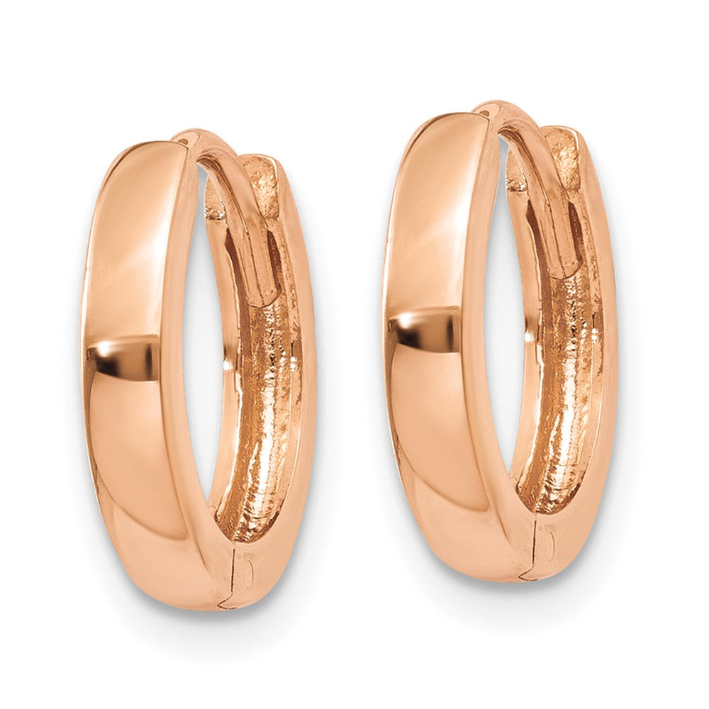 14k Rose Gold 1.8 mm Round Hinged Hoop Earrings (1.21 grams)