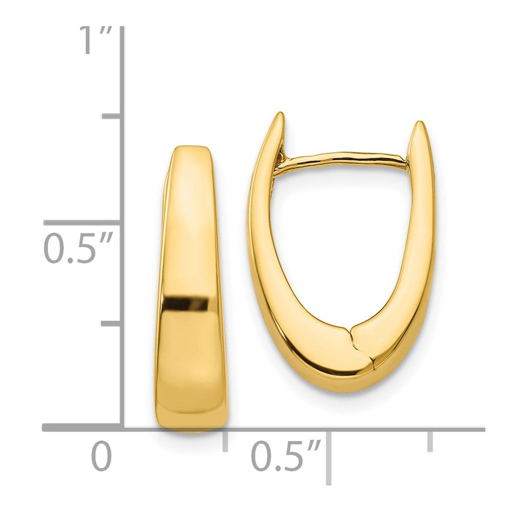 14k Yellow Gold 11 mm Polished Hinged Hoop Earrings (4.71 grams)