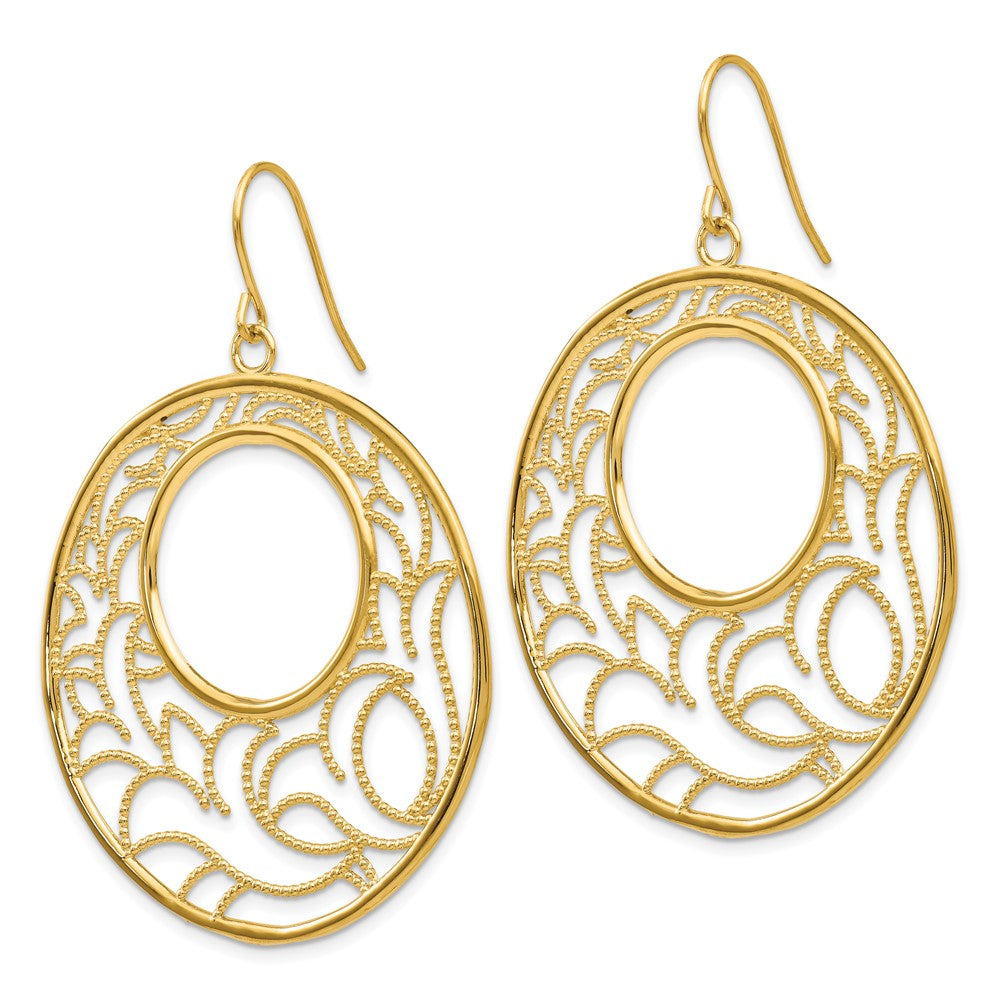 14k Yellow Gold 39 mm Circle Earrings (5.61 grams)