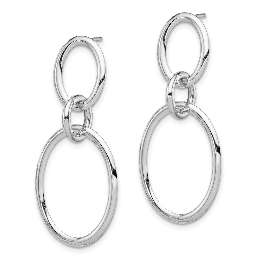 14k White Gold 17 mm  Hoop Earrings (1.57 grams)