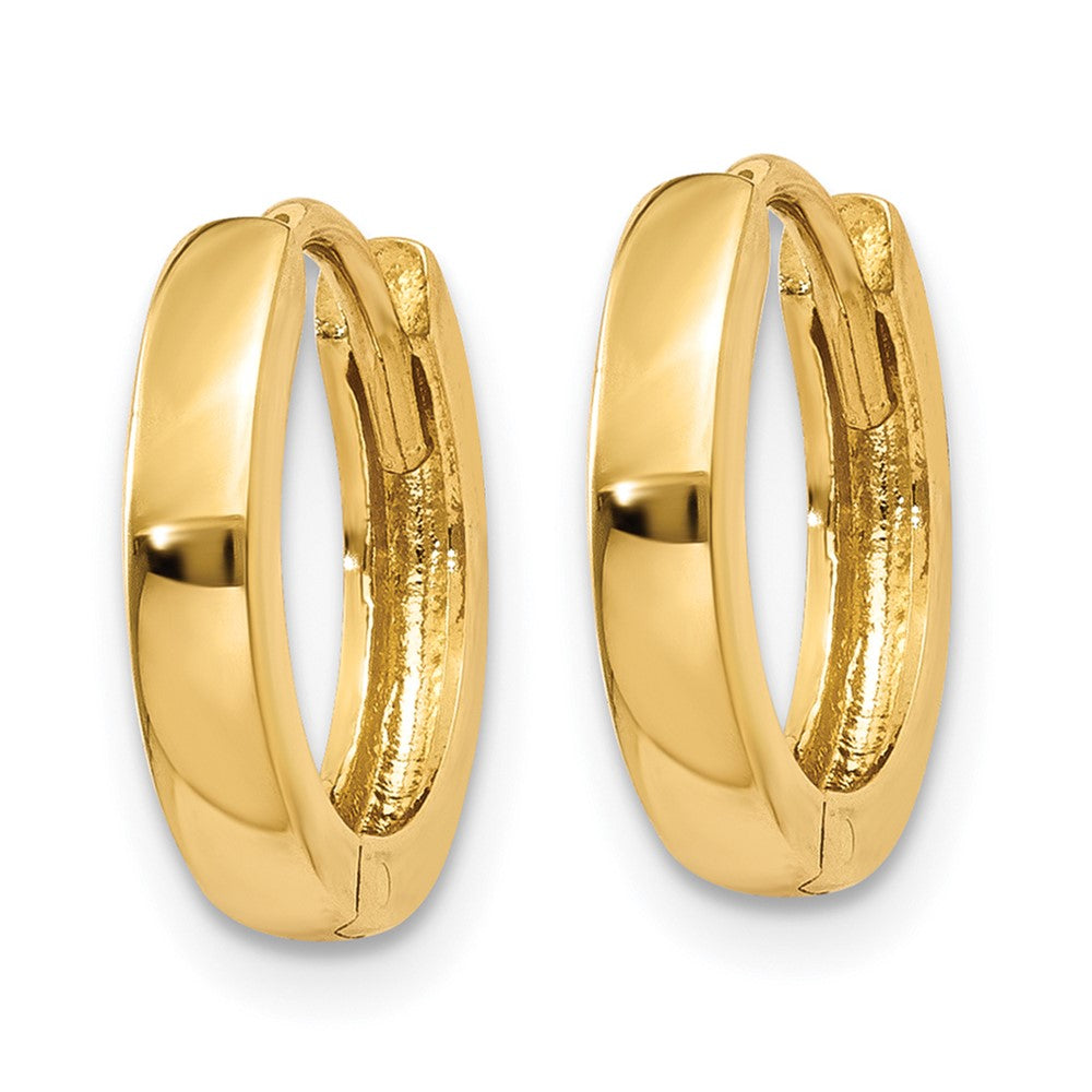 14k Yellow Gold 2.5 mm Round Hinged Hoop Earrings (1.14 grams)