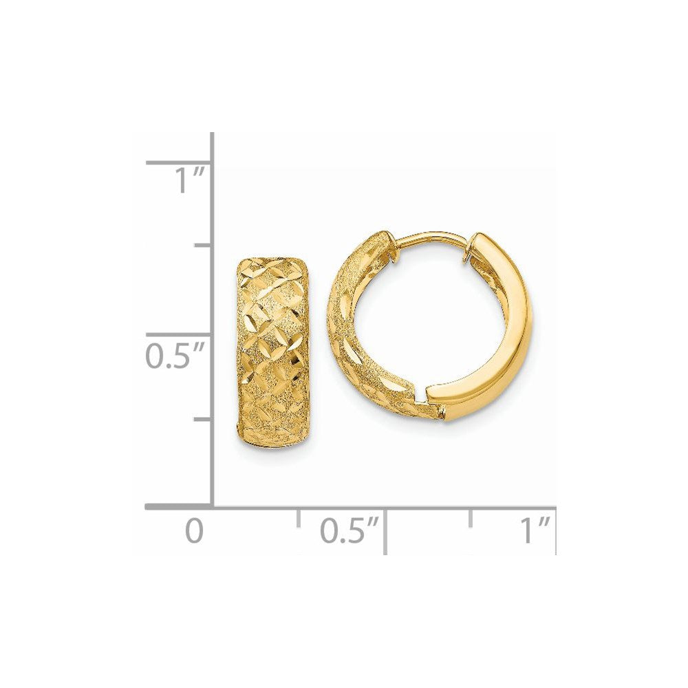 14k Yellow Gold 6 mm Hinged Hoop Earrings (1.99 grams)