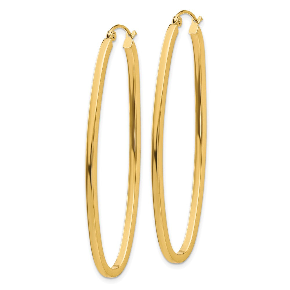 14k Yellow Gold 21 mm Large Oval Hoop Earrings (3.57 grams)