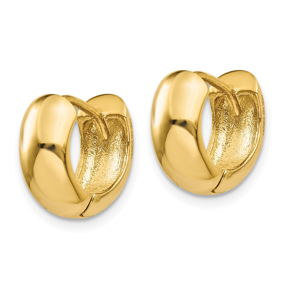 14k Yellow Gold 6 mm Hinged Hoop Earrings (3.28 grams)