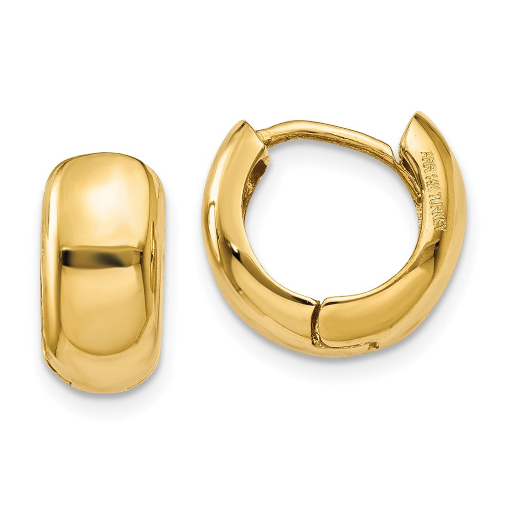 14k Yellow Gold 6 mm Hinged Hoop Earrings (3.28 grams)