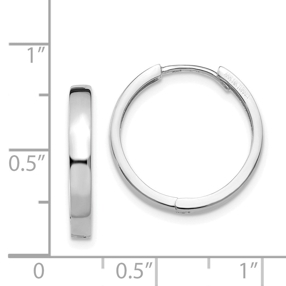 14k White Gold 3 mm Hinged Earrings (2.8 grams)